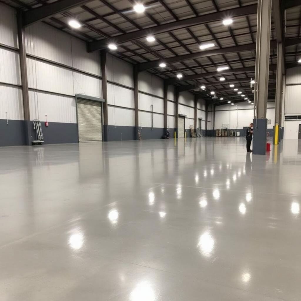 Commercial epoxy flooring installation in Huntsville Alabama