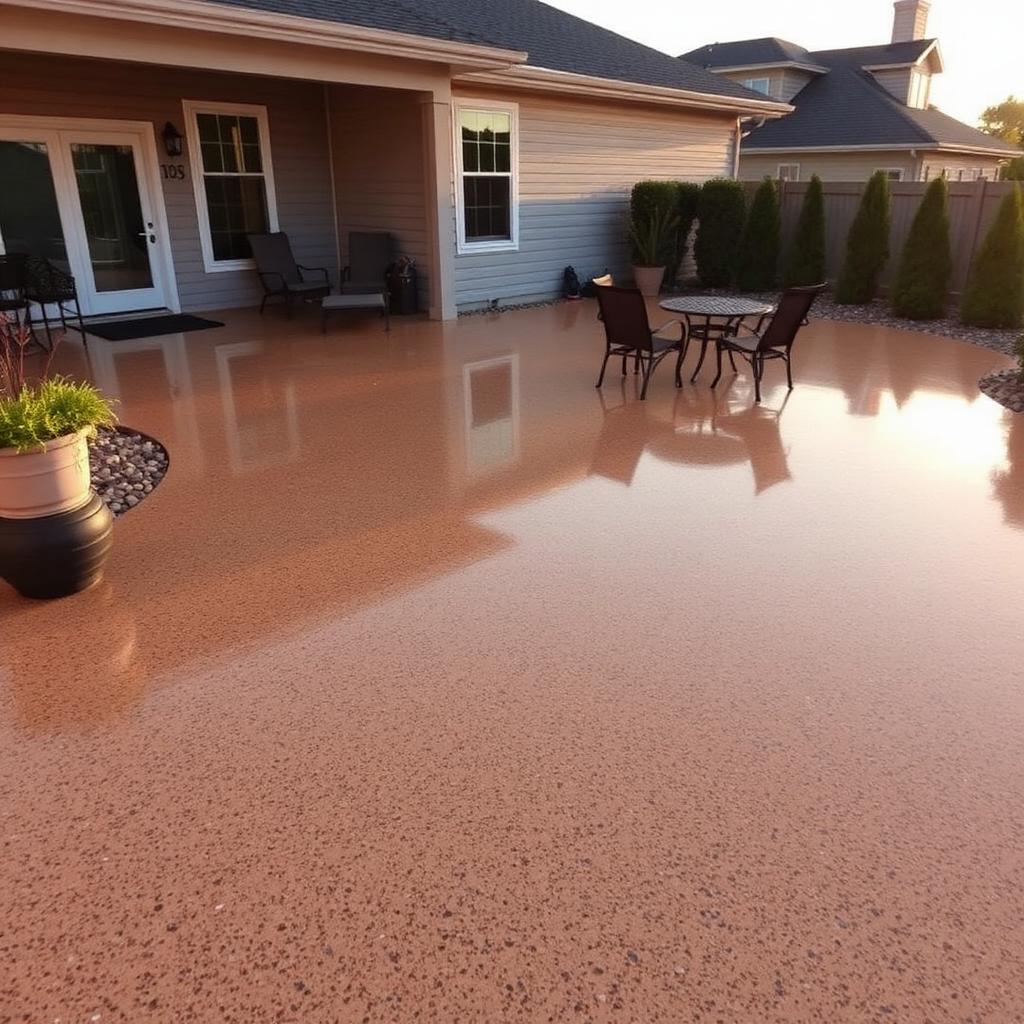 Patio concrete coating