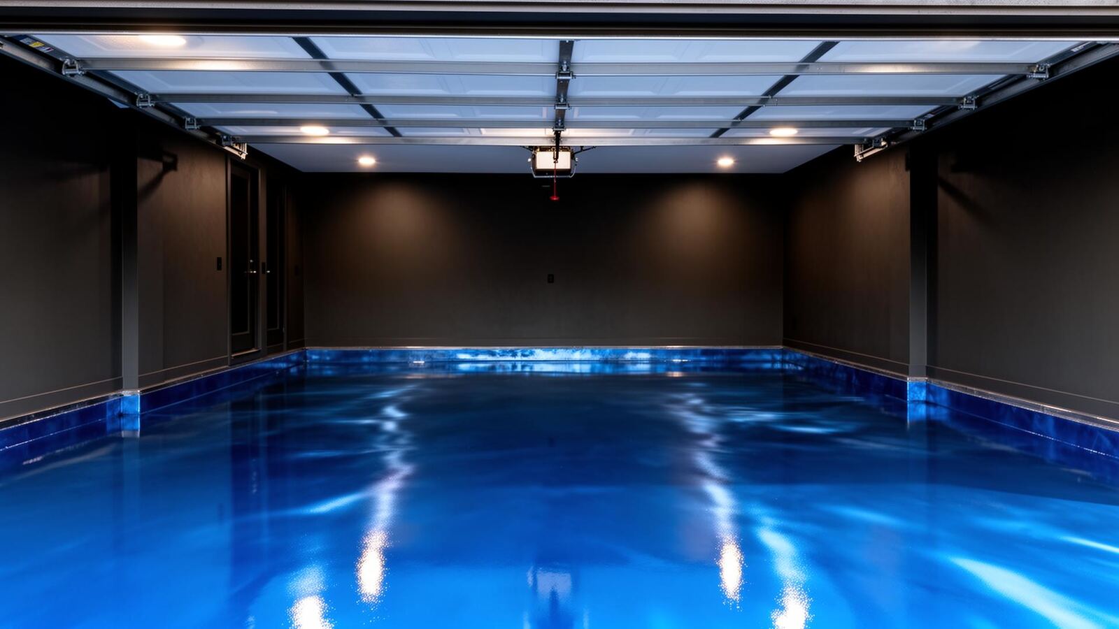 Polyaspartic garage floor coating installation in Huntsville Alabama